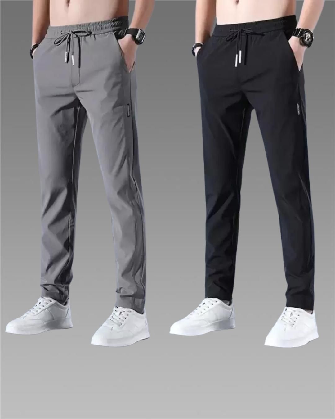 Lycra Track Pants- Pack of 2