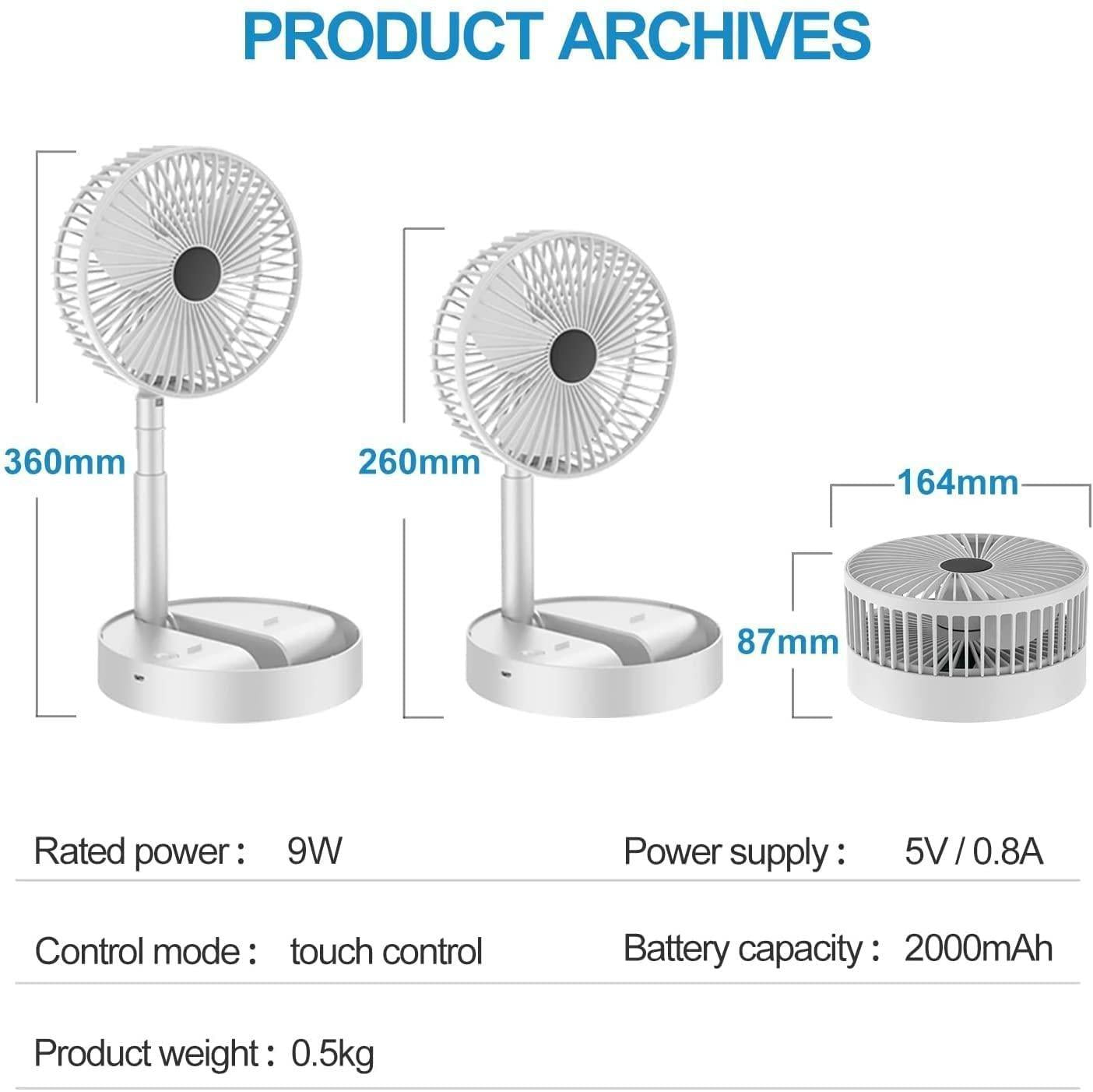 Smartbuy Adjustable & Rechargeable Fan