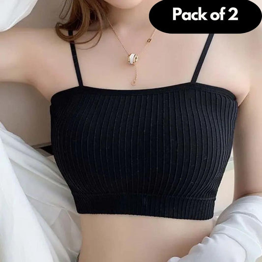 Seamless Silk Padded Bralette  Pack of 2