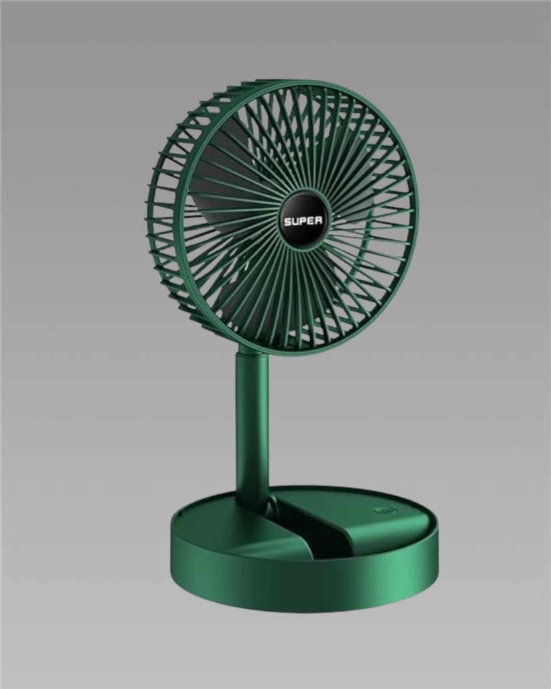 Adjustable Rechargeable Standing Fan (Green)