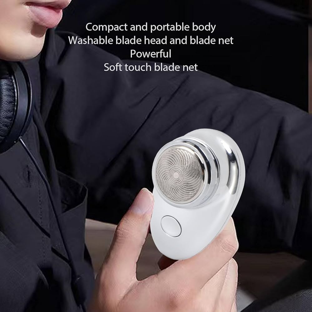 Mini Electric Beard Trimmer, Pocket Size Type C Rechargeable